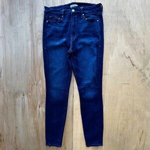 GOOD AMERICAN GOOD WAIST JEANS WOMEN’S sz 16 High Rise Dark Wash Stretch